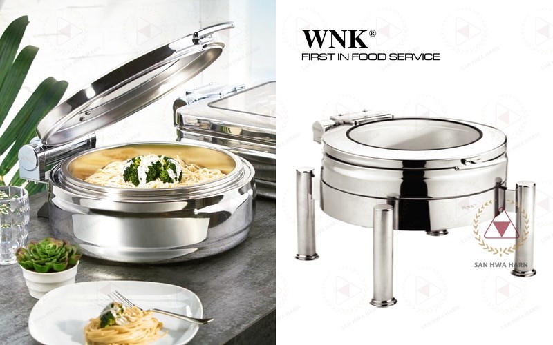 WNK 不銹鋼圓型玻璃蓋液壓式自助保溫餐爐CD-601G-PM