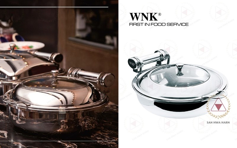 WNK 不銹鋼圓型玻璃蓋液壓式自助保溫餐爐CD-193G-PM
