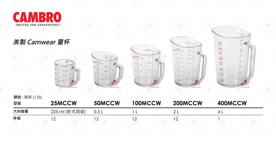 CAMBRO美製塑膠量杯