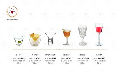 玻璃杯 ｜雞尾酒 · 馬丁尼杯 D