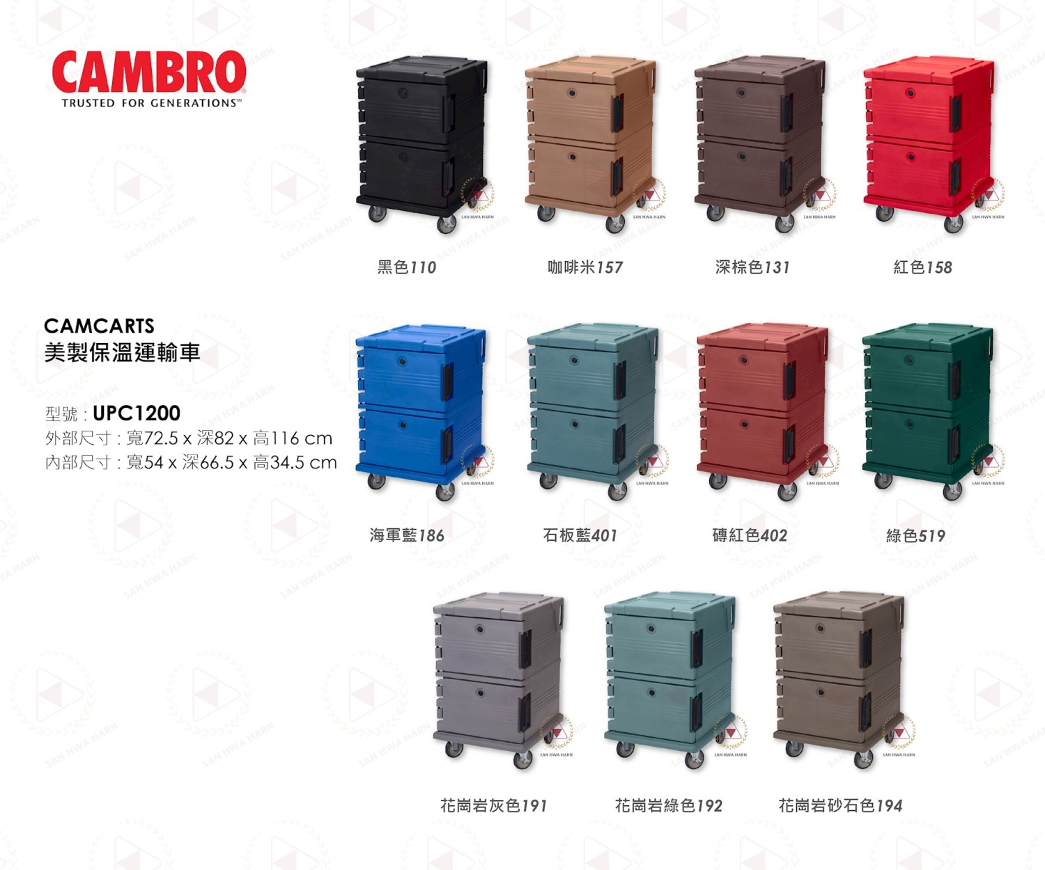 CAMBRO保溫運輸車,保溫運送車,保溫箱,UPC600,UPC800,UPC1200,UPC1600
