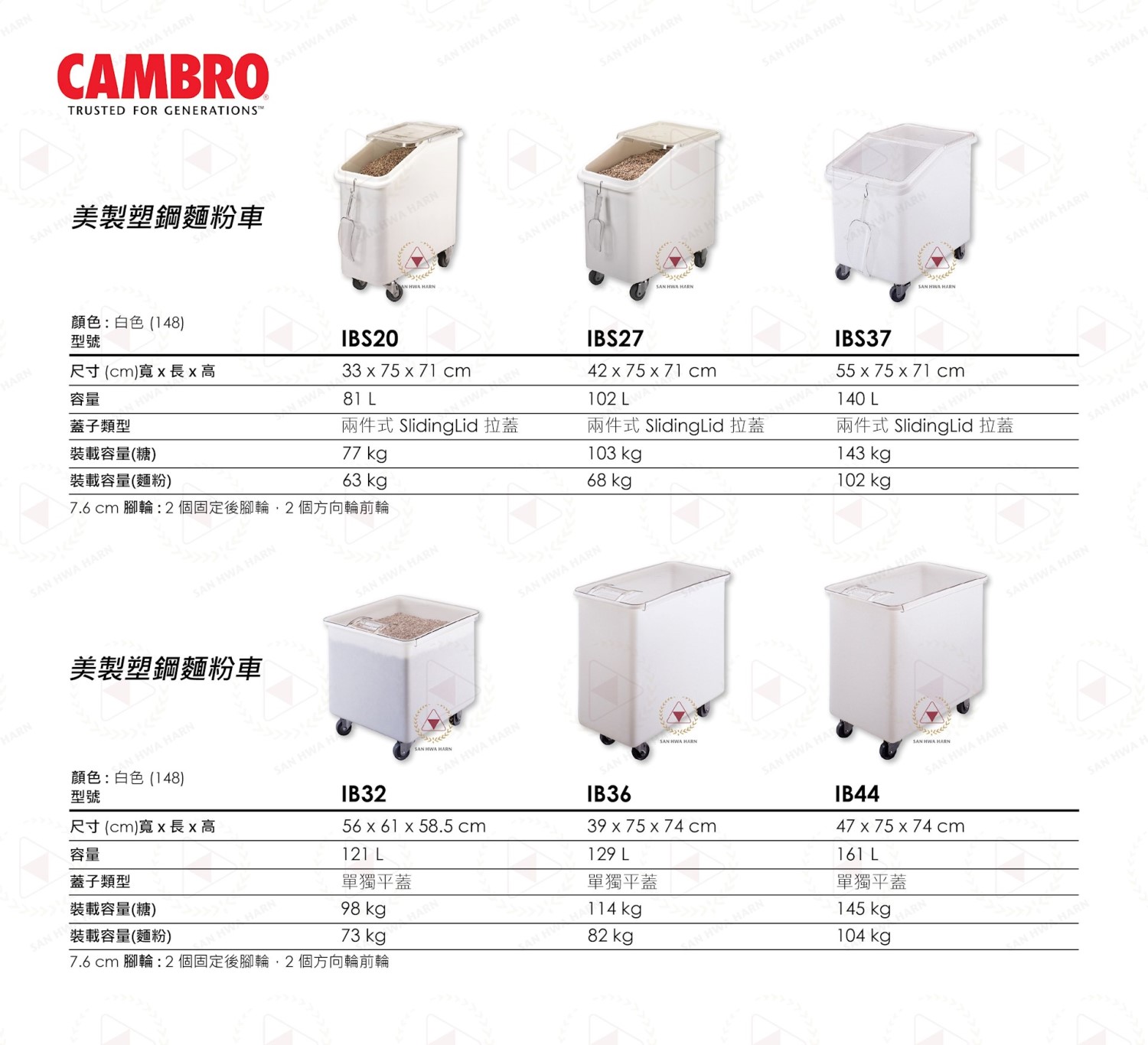 CAMBRO美製塑鋼麵粉車,麵粉車,原料車,運送車